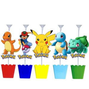 Kit 15 Centro de Mesa Pokémon Pokebola Pikachu